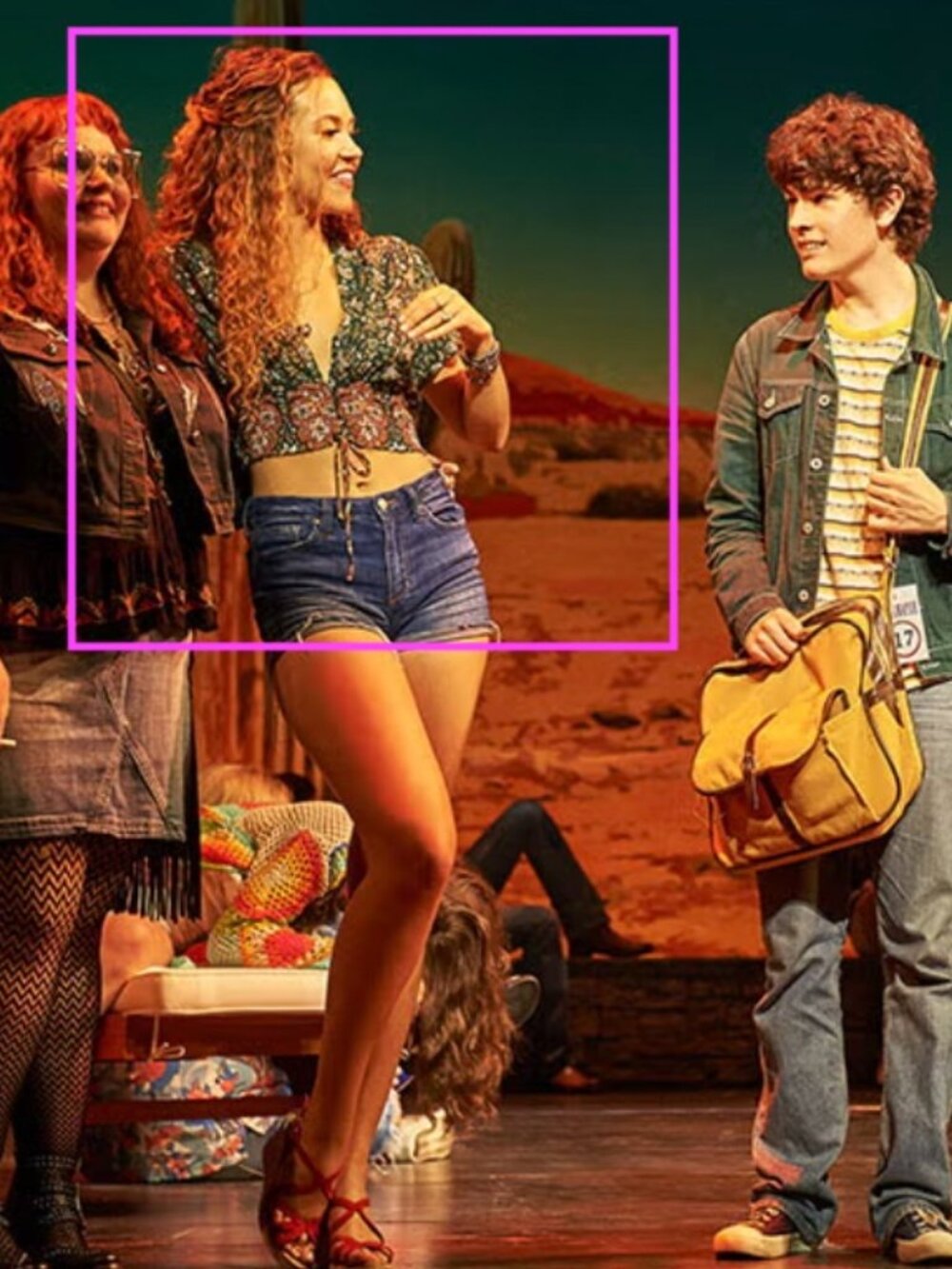 Green Floral V-Neck Cropped Blouse, Almost Famous costume